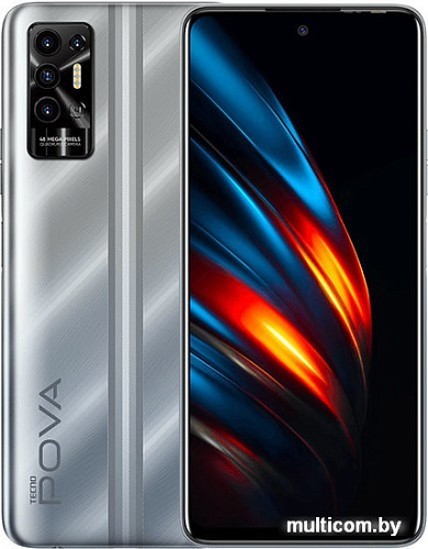 Смартфон Tecno Pova 2 4GB/128GB (серебристый)