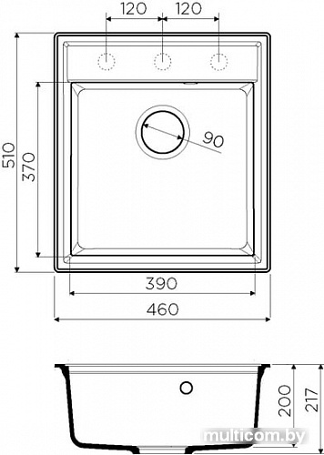 Кухонная мойка Omoikiri Daisen 46 PA