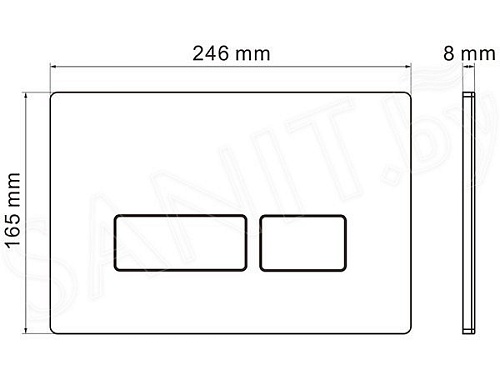 Унитаз подвесной Roxen Antares Black в комплекте с инсталляцией StounFix Slim 6 в 1 964772 (кнопка: хром глянец)