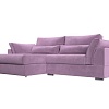 Угловой диван Mebelico Пекин 115413L (левый, микровельвет, сиреневый)