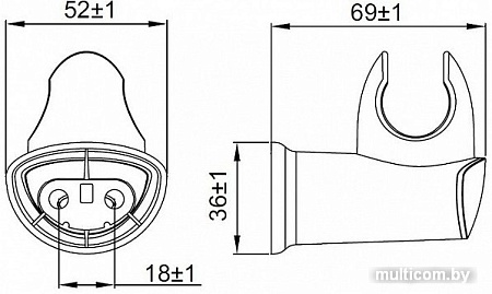 Держатель душевой лейки IDDIS 030CP00I53