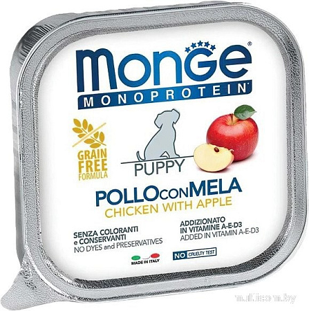 Сухой корм для собак Monge Monoprotein Fruits с курицей, яблокок и ламистер (150 г)