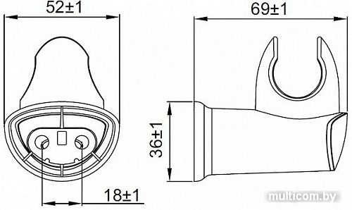Держатель душевой лейки IDDIS 030CP00I53