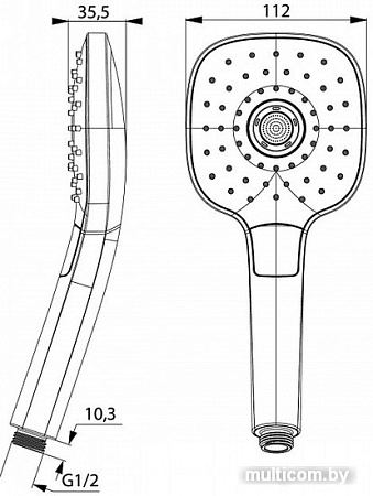 Душевая лейка IDDIS Sena SEN3F00i18