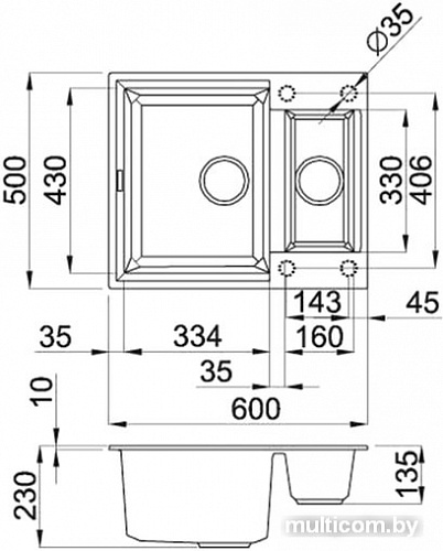 Кухонная мойка Elleci Easy 150 Espresso 78