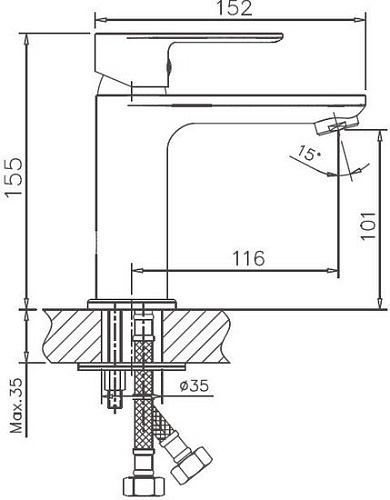 Смеситель Haiba HB10505-8 (белый/хром)