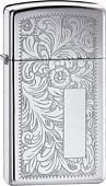 Зажигалка Zippo Slim Venetian 1652 High Polish Chrome