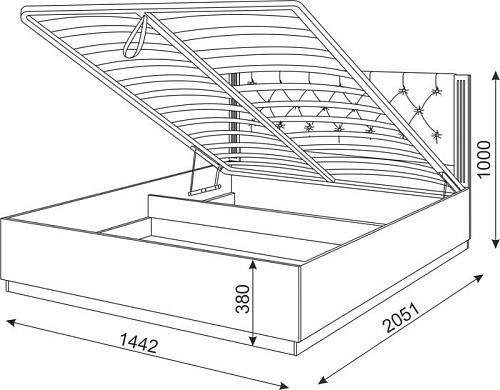 Кровать Rinner Тиффани М26 с ПМ 140x200 (белый текстурный)