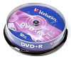 DVD-R диск Verbatim 4.7Gb 16x Verbatim DLP Matt Silver по 10 шт. CakeBox 043498