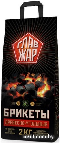 Угольные брикеты ГлавЖар brick2 (2 кг)