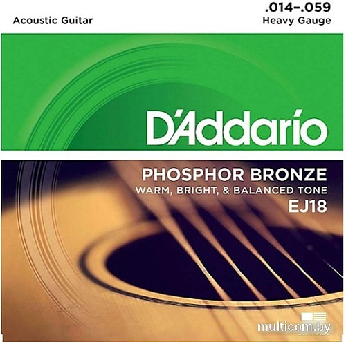 Струны для гитары D'Addario EJ18 14-59
