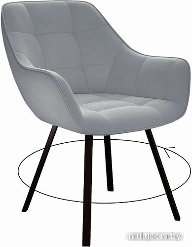 Стул с подлокотниками DikLine 252 M (B22 серый/черный)