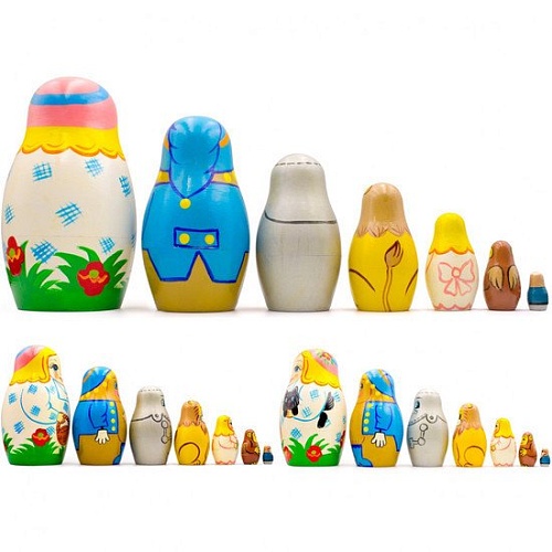 Развивающая игра Брестская Матрешка Волшебник страны Оз (набор 7 шт)