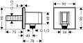 Держатель душевой лейки Hansgrohe Fixfit Porter Square 26486000
