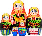 Развивающая игра Брестская Матрешка C грушами, яблоками и красной смородиной (набор 5 шт)