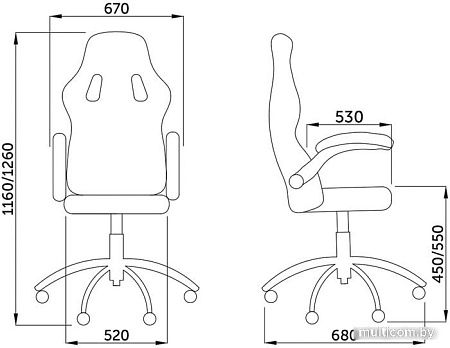 Кресло Седия Джордан (черный/синий)