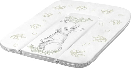 Пеленальный матрас Sweet Baby Foresta Magica Grigio Oliva 58x71 (заяц серый/оливковый)