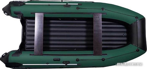 Моторно-гребная лодка KittBoats 390 НДНД (черный/зеленый)