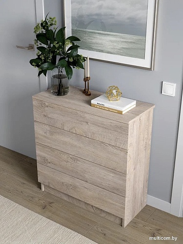 Комод Горизонт Нео 760 4 ящика (дуб эндгрейн)