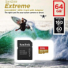 Карта памяти SanDisk Extreme microSDXC SDSQXA2-064G-GN6AA 64GB (с адаптером)