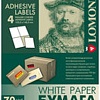 Самоклеящаяся бумага Lomond самоклеющаяся 4 деления А4 70 г/кв.м. 50 листов (2100025)