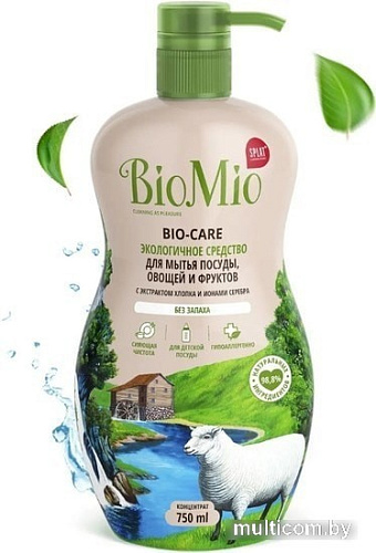 Средство для мытья посуды BioMio Bio-Care без запаха 450 мл