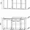 Кухня Интерлиния Мила Лайт 1.5 (дуб золотой)