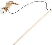 Игрушка для кошек Рыжий кот дразнилка с мышкой 104146