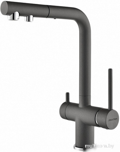 Смеситель Paulmark Serpentine SE213222-GRM (серый/серый металлик)