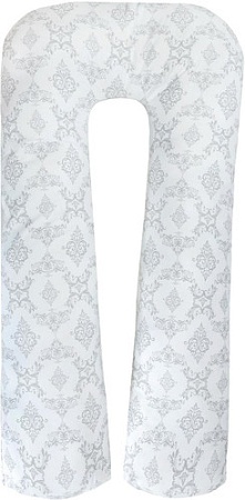 Подушка для беременных Amarobaby Дамаск серый AMARO-40U-DS