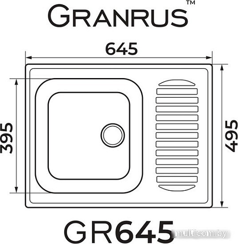 Кухонная мойка Granrus GR-645 (белый)