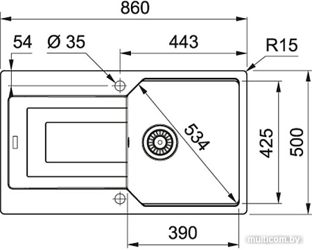 Кухонная мойка Franke Urban UBG 611-86 (графит)