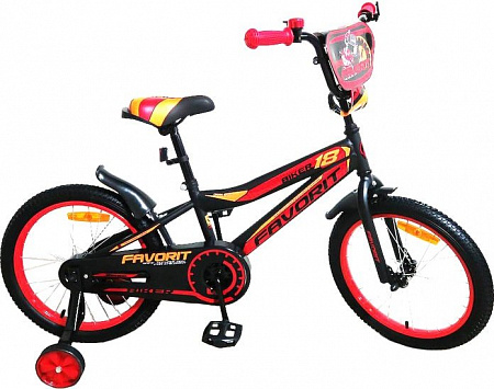 Детский велосипед Favorit Biker 16 (черный/красный, 2019)