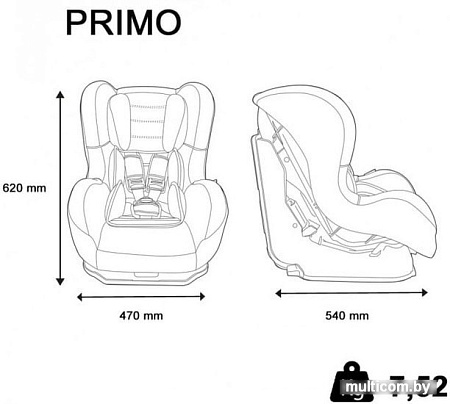 Детское автокресло Nania Primo Luxe (серый)