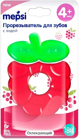 Прорезыватель Mepsi Малина с водой охлаждающий