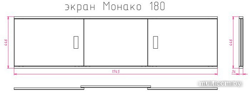 Экран под ванну Onika Монако 180 (белый)