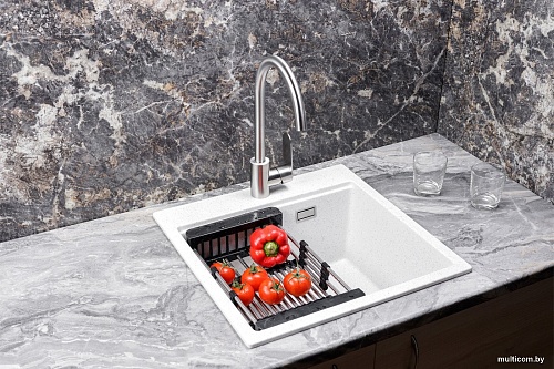 Кухонная мойка Marblan Comfort 50 (серый, с сифоном)