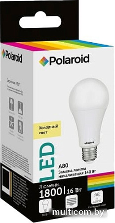 Светодиодная лампочка Polaroid A80 E27 16 Вт 4000 К N-PL-A8016274 (10 шт)