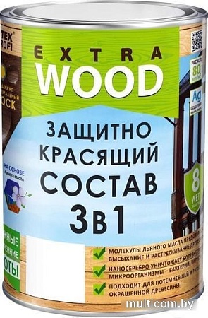 Пропитка Farbitex Profi Wood Extra 3в1 0.8 л (ваниль)