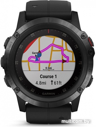 Умные часы Garmin Fenix 5X Plus Sapphire (черный)