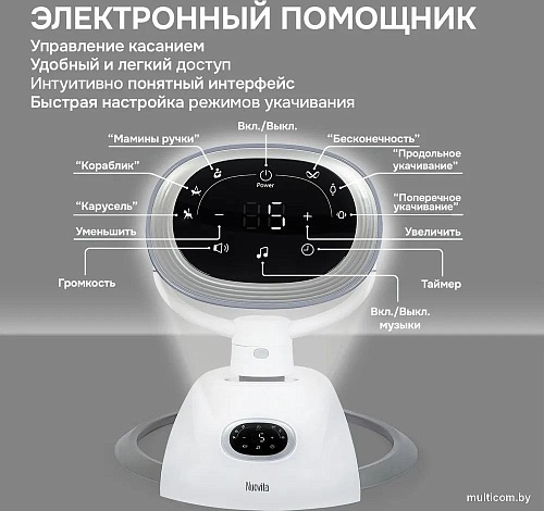 Детские шезлонги и качалки Nuovita Agio AG2 (серебристый/серый)