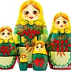 Развивающая игра Брестская Матрешка С ягодами рябины (набор 5 шт)