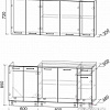 Кухня Интерлиния Мила Лайт 1.7-60 (дуб золотой)