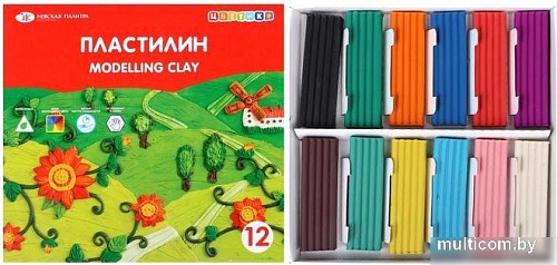 Пластилин Цветик 32411673 (12 цветов)