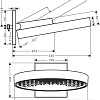 Верхний душ Hansgrohe Rainfinity 360 1jet 26230670 (черный матовый)