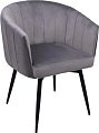 Стул AksHome Melon (серый велюр/черный)