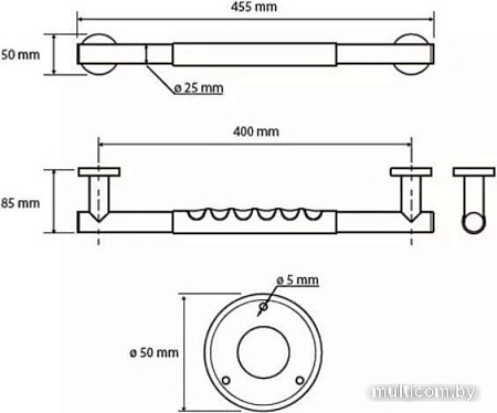 Ручка для ванны Bemeta Omega 104507675