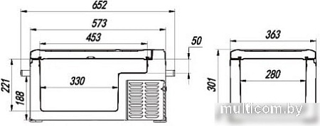 Компрессорный автохолодильник Alpicool C25 (без адаптера 220В)