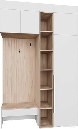 Стенка Рэйгрупп Рэй P245-B2-EBE В2 (дуб элисон/белый премиум)