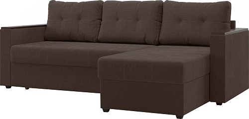 Угловой диван Mio Tesoro Атланта Лайт 111 (Savana Chocolate)